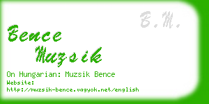 bence muzsik business card